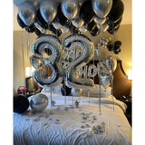 Balon Din Folie Metalizata Figurina Cifra, Tema Aniversare 40 Cm, Ambalaj Individual, Pai Inclus, Umflare Cu Aer Sau Heliu, Cifra 3 - vivimall.ro