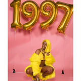 Balon Din Folie Metalizata Figurina Cifra, Tema Aniversare 40 Cm, Ambalaj Individual, Pai Inclus, Umflare Cu Aer Sau Heliu, Cifra 7 - vivimall.ro