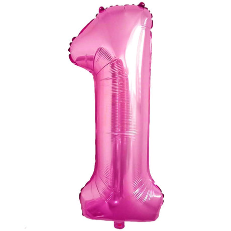 Balon Din Folie Metalizata, Figurina Cifra, Tema Aniversare 80 Cm, Ambalaj Individual, Pai Inclus, Umflare Cu Aer Sau Heliu, Cifra 1