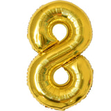 Balon Din Folie Metalizata Figurina Cifra, Tema Aniversare 40 Cm, Ambalaj Individual, Pai Inclus, Umflare Cu Aer Sau Heliu, Cifra 8 - vivimall.ro
