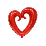 Balon Din Folie Metalizata, Figurina Inima Gigantica, Tema Ziua Indragostitilor, 100 Cm, Ambalaj Individual, Pai Inclus, Umflare Cu Aer Sau Heliu - vivimall.ro