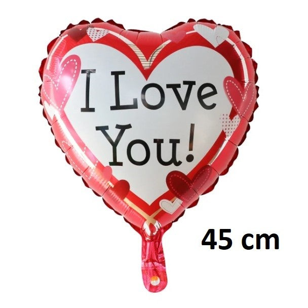 Balon Din Folie Metalizata, Figurina Inima, Tema Ziua Indragostitilor, 45 Cm, Ambalaj Individual, Pai Inclus, Umflare Cu Aer Sau Heliu, Rosu/ - vivimall.ro