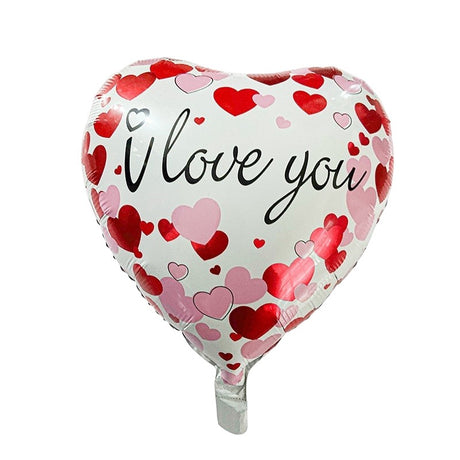 Balon Din Folie Metalizata, Figurina Inimioara, Tematica Iubire, 45 Cm, Ambalaj Individual, Pai Inclus, Umflare Cu Aer Sau Heliu - vivimall.ro