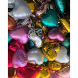 Balon Din Folie Metalizata, Figurina Inimioara, Model Simplu, Tematica Iubire, 40 Cm, Ambalaj Individual, Pai Inclus, Umflare Cu Aer Sau Heliu,