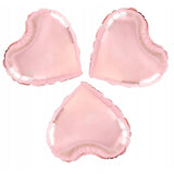 Balon din Folie Metalizata, Flippy, Figurina Inimioara, Model Simplu, Tematica Iubire, 40 cm, Ambalaj Individual, Pai Inclus, Umflare cu Aer sau Heliu, Rose