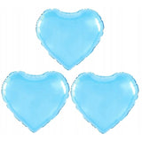 Balon din Folie Metalizata, Flippy, Figurina Inimioara, Model Simplu, Tematica Iubire, 40 cm, Ambalaj Individual, Pai Inclus, Umflare cu Aer sau Heliu, Bleu