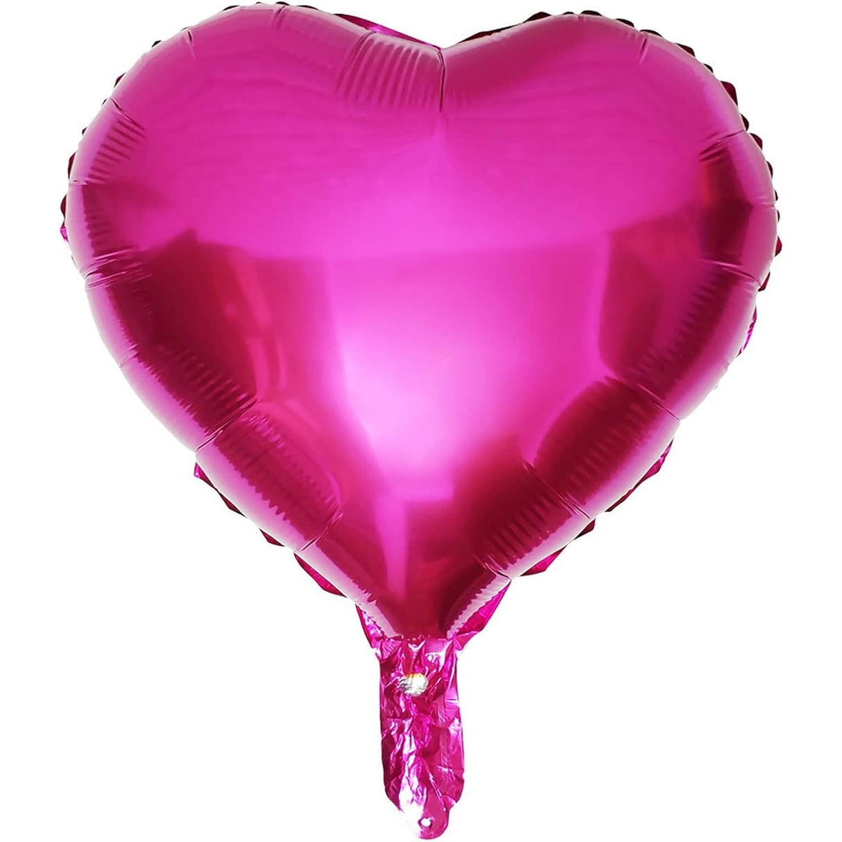 Balon Din Folie Metalizata, Figurina Inimioara, Model Simplu, Tematica Iubire, 40 Cm, Ambalaj Individual, Pai Inclus, Umflare Cu Aer Sau Heliu,
