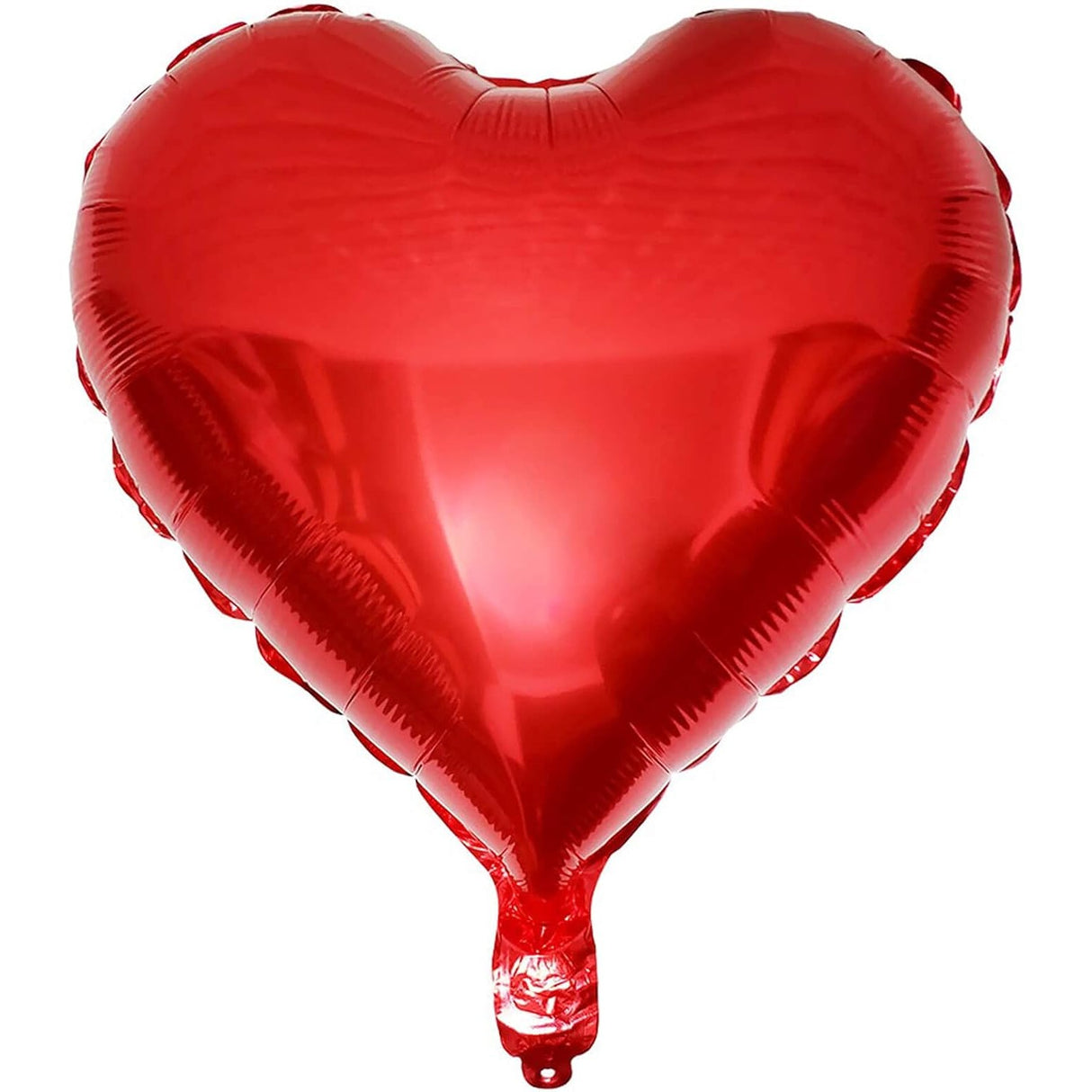 Balon Din Folie Metalizata, Figurina Inimioara, Model Simplu, Tematica Iubire, 40 Cm, Ambalaj Individual, Pai Inclus, Umflare Cu Aer Sau Heliu,