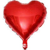 Balon Din Folie Metalizata, Figurina Inimioara, Model Simplu, Tematica Iubire, 40 Cm, Ambalaj Individual, Pai Inclus, Umflare Cu Aer Sau Heliu,