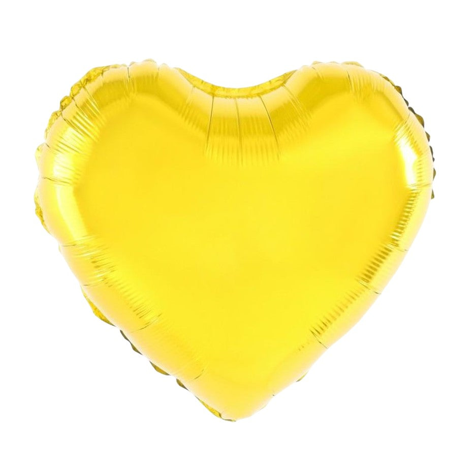 Balon Din Folie Metalizata, Figurina Inimioara, Model Simplu, Tematica Iubire, 40 Cm, Ambalaj Individual, Pai Inclus, Umflare Cu Aer Sau Heliu,