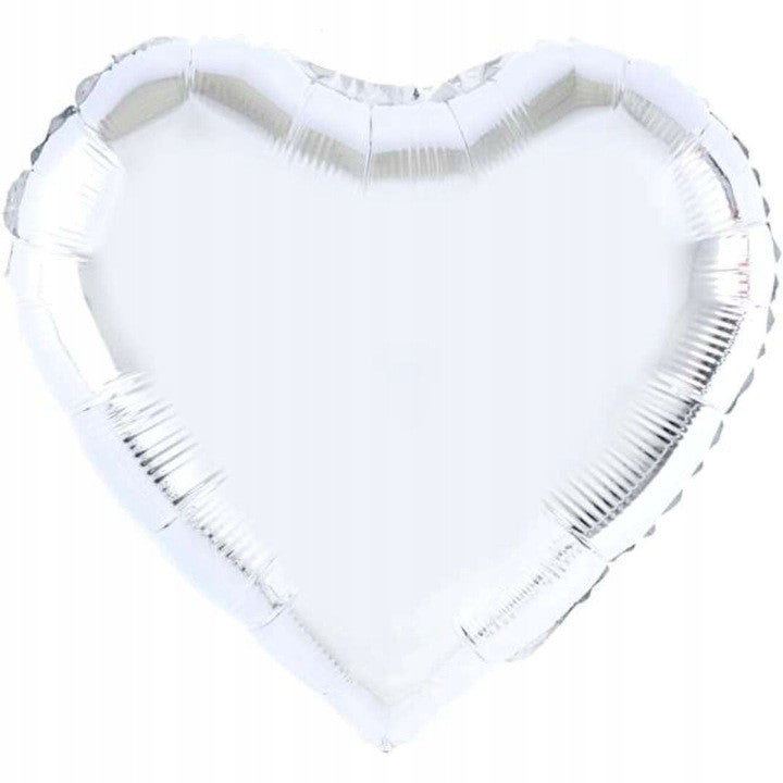 Balon Din Folie Metalizata, Figurina Inimioara, Model Simplu, Tematica Iubire, 40 Cm, Ambalaj Individual, Pai Inclus, Umflare Cu Aer Sau Heliu,