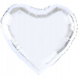 Balon Din Folie Metalizata, Figurina Inimioara, Model Simplu, Tematica Iubire, 40 Cm, Ambalaj Individual, Pai Inclus, Umflare Cu Aer Sau Heliu,