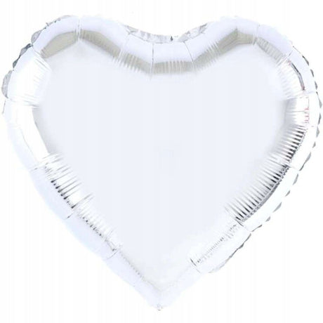 Balon Din Folie Metalizata, Figurina Inimioara, Model Simplu, Tematica Iubire, 40 Cm, Ambalaj Individual, Pai Inclus, Umflare Cu Aer Sau Heliu,