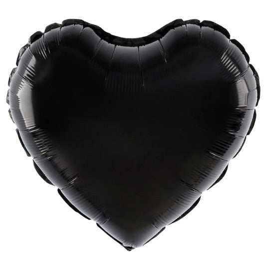 Balon Din Folie Metalizata, Figurina Inimioara, Model Simplu, Tematica Iubire, 40 Cm, Ambalaj Individual, Pai Inclus, Umflare Cu Aer Sau Heliu,
