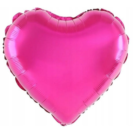 Balon Din Folie Metalizata, Figurina Inimioara, Model Simplu, Tematica Iubire, 40 Cm, Ambalaj Individual, Pai Inclus, Umflare Cu Aer Sau Heliu,