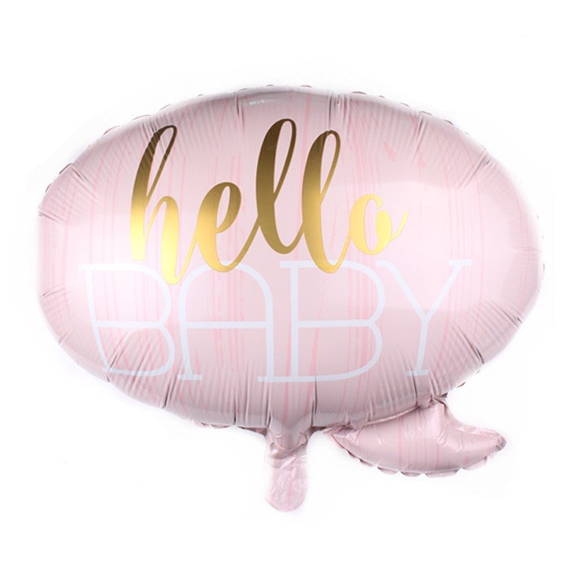 Balon Din Folie Metalizata, Figurina Norisor, Tema Hello Baby, Ambalaj Individual, Pai Inclus, Umflare Cu Aer Sau Heliu
