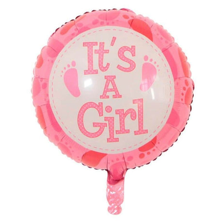 Balon Din Folie Metalizata, Figurina Rotunda, Tema Gender Reveal, 45 Cm, Ambalaj Individual, Pai Inclus, Umflare Cu Aer Sau Heliu - vivimall.ro