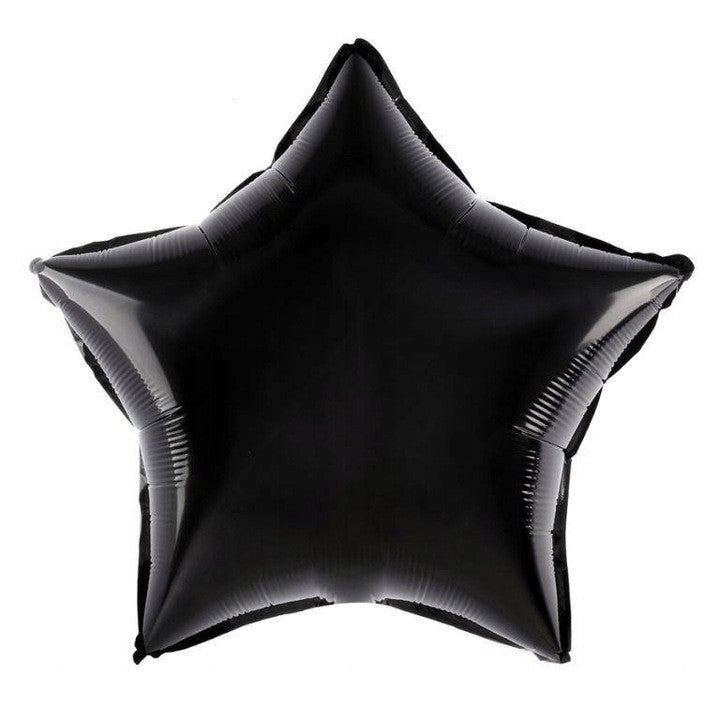 Balon Din Folie Metalizata, Figurina Stea, Model Simplu, Tematica Aniversare, 40 Cm, Ambalaj Individual, Pai Inclus, Umflare Cu Aer Sau Heliu,