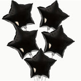Balon Din Folie Metalizata, Figurina Stea, Model Simplu, Tematica Aniversare, 40 Cm, Ambalaj Individual, Pai Inclus, Umflare Cu Aer Sau Heliu,
