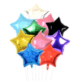 Balon Din Folie Metalizata, Figurina Stea, Model Simplu, Tematica Aniversare, 40 Cm, Ambalaj Individual, Pai Inclus, Umflare Cu Aer Sau Heliu,