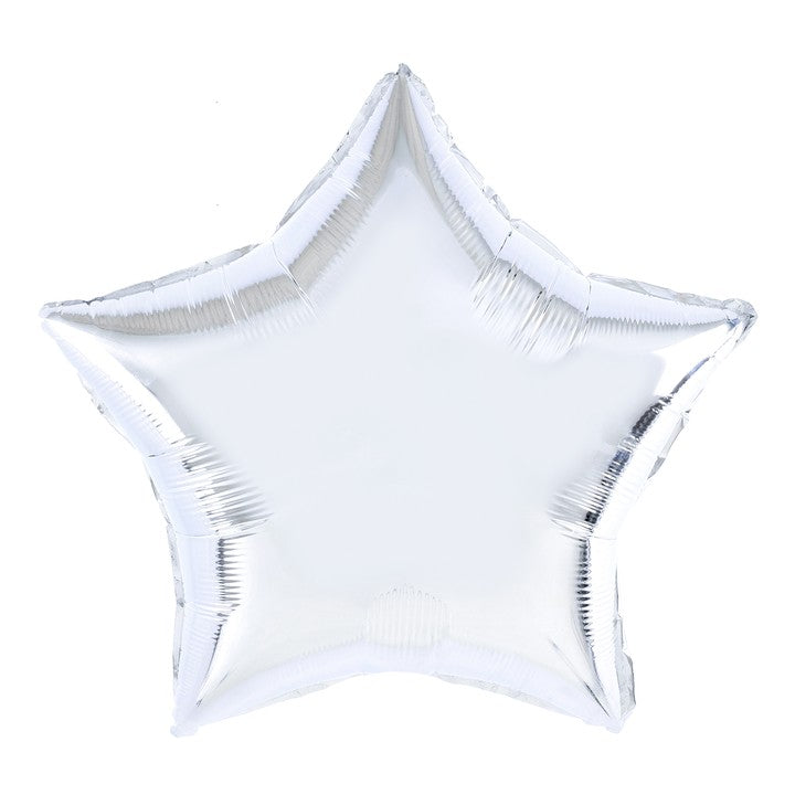 Balon Din Folie Metalizata, Figurina Stea, Model Simplu, Tematica Aniversare, 40 Cm, Ambalaj Individual, Pai Inclus, Umflare Cu Aer Sau Heliu,