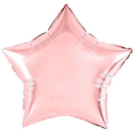 Balon Din Folie Metalizata, Figurina Stea, Tematica Aniversare, 40 Cm, Ambalaj Individual, Pai Inclus, Umflare Cu Aer Sau Heliu, Rose - vivimall.ro