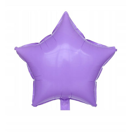 Balon Din Folie Metalizata, Figurina Stea, Model Simplu, Tematica Aniversare, 40 Cm, Ambalaj Individual, Pai Inclus, Umflare Cu Aer Sau Heliu,