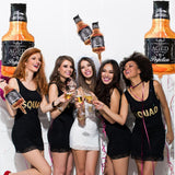 Balon din Folie Metalizata, Flippy, Figurina Sticla de Whisky, Tema Aniversare, 90x45 cm, Ambalaj Individual, Pai Inclus, Umflare cu Aer sau Heliu, Maro