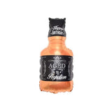 Balon din Folie Metalizata, Flippy, Figurina Sticla de Whisky, Tema Aniversare, 90x45 cm, Ambalaj Individual, Pai Inclus, Umflare cu Aer sau Heliu, Maro