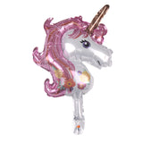 Balon Din Folie Metalizata, Figurina Unicorn, Tema Animalute, 30 Cm, Ambalaj Individual, Pai Inclus, Umflare Cu Aer Sau Heliu - vivimall.ro