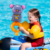 Balon din Folie Metalizata, Vivimall, Figurine Animalute, Tip Bratara, Model Soricel, Ambalaj Individual, Pai Inclus, Umflare cu Aer sau Heliu, Gri - vivimall.ro