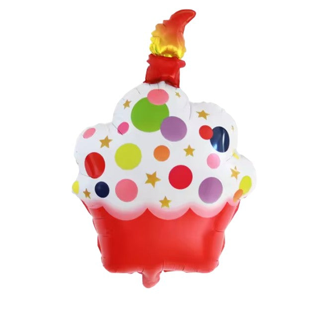 Balon Din Folie Metalizata, Figurine Dulciuri, Tematica Prajitura Aniversara, Ambalaj Individual, Pai Inclus, Umflare Cu Aer Sau Heliu - vivimall.ro