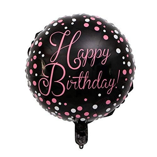Balon Din Folie Metalizata, Figurine, Happy Birthday, Tematica Aniversare, 45 Cm, Ambalaj Individual, Pai Inclus, Umflare Cu Aer Sau Heliu - vivimall.ro