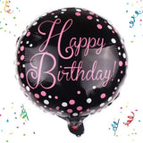 Balon Din Folie Metalizata, Figurine, Happy Birthday, Tematica Aniversare, 45 Cm, Ambalaj Individual, Pai Inclus, Umflare Cu Aer Sau Heliu - vivimall.ro