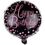 Balon Din Folie Metalizata, Figurine, Happy Birthday, Tematica Aniversare, 45 Cm, Ambalaj Individual, Pai Inclus, Umflare Cu Aer Sau Heliu - vivimall.ro