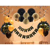 Balon Din Folie Metalizata, Figurine, Happy Birthday, Tematica Aniversare, 45 Cm, Ambalaj Individual, Pai Inclus, Umflare Cu Aer Sau Heliu - vivimall.ro