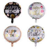 Balon Din Folie Metalizata, Figurine, Happy Birthday, Tematica Aniversare, 45 Cm, Ambalaj Individual, Pai Inclus, Umflare Cu Aer Sau Heliu