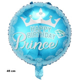 Balon Din Folie Metalizata, Figurine, Happy Birthday, Tematica Aniversare, 45 Cm, Ambalaj Individual, Pai Inclus, Umflare Cu Aer Sau Heliu
