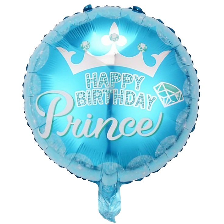 Balon Din Folie Metalizata, Figurine, Happy Birthday, Tematica Aniversare, 45 Cm, Ambalaj Individual, Pai Inclus, Umflare Cu Aer Sau Heliu - vivimall.ro