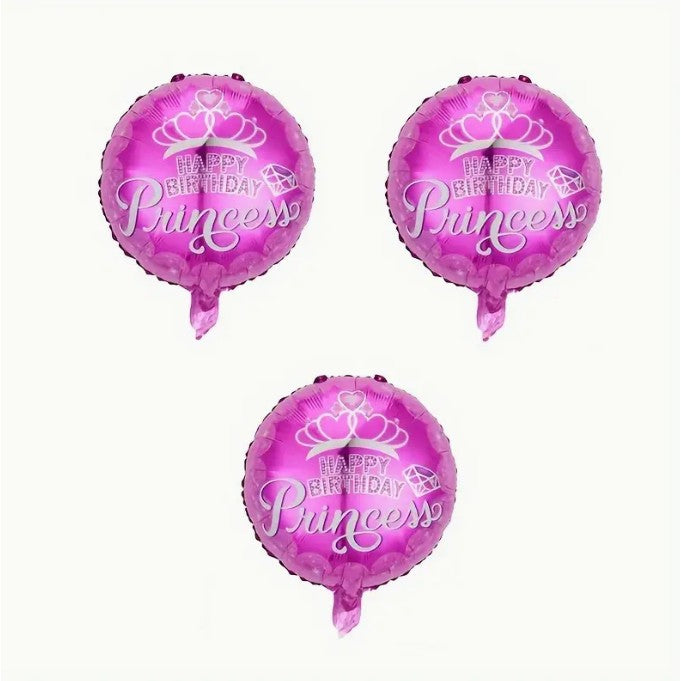 Balon Din Folie Metalizata, Figurine, Happy Birthday, Tematica Aniversare, 45 Cm, Ambalaj Individual, Pai Inclus, Umflare Cu Aer Sau Heliu