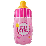 Balon Din Folie Metalizata, Mini Figurina Biberon, Tematica Gender Reveal, Ambalaj Individual, Pai Inclus, Umflare Cu Aer Sau Heliu