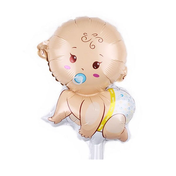 Balon Din Folie Metalizata, Mini Figurina, Tematica Gender Reveal, Ambalaj Individual, Pai Inclus, Umflare Cu Aer Sau Heliu - vivimall.ro