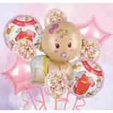 Balon Din Folie Metalizata, Mini Figurina, Tematica Gender Reveal, Ambalaj Individual, Pai Inclus, Umflare Cu Aer Sau Heliu - vivimall.ro