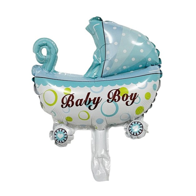 Balon Din Folie Metalizata, Mini Figurina, Tematica Gender Reveal, Ambalaj Individual, Pai Inclus, Umflare Cu Aer Sau Heliu - vivimall.ro