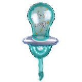 Balon Din Folie Metalizata, Mini Figurina, Tematica Gender Reveal, Ambalaj Individual, Pai Inclus, Umflare Cu Aer Sau Heliu - vivimall.ro