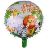Balon Din Folie Metalizata, Mini Figurina Rotunda, Happy Birthday, Tematica Aniversare, 45 Cm, Ambalaj Individual, Pai Inclus, Umflare Cu Aer Sau Heliu - vivimall.ro