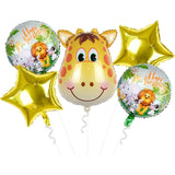 Balon Din Folie Metalizata, Mini Figurina Rotunda, Happy Birthday, Tematica Aniversare, 45 Cm, Ambalaj Individual, Pai Inclus, Umflare Cu Aer Sau Heliu - vivimall.ro
