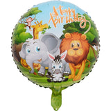 Balon Din Folie Metalizata, Mini Figurina Rotunda, Happy Birthday, Tematica Aniversare, 45 Cm, Ambalaj Individual, Pai Inclus, Umflare Cu Aer Sau Heliu - vivimall.ro