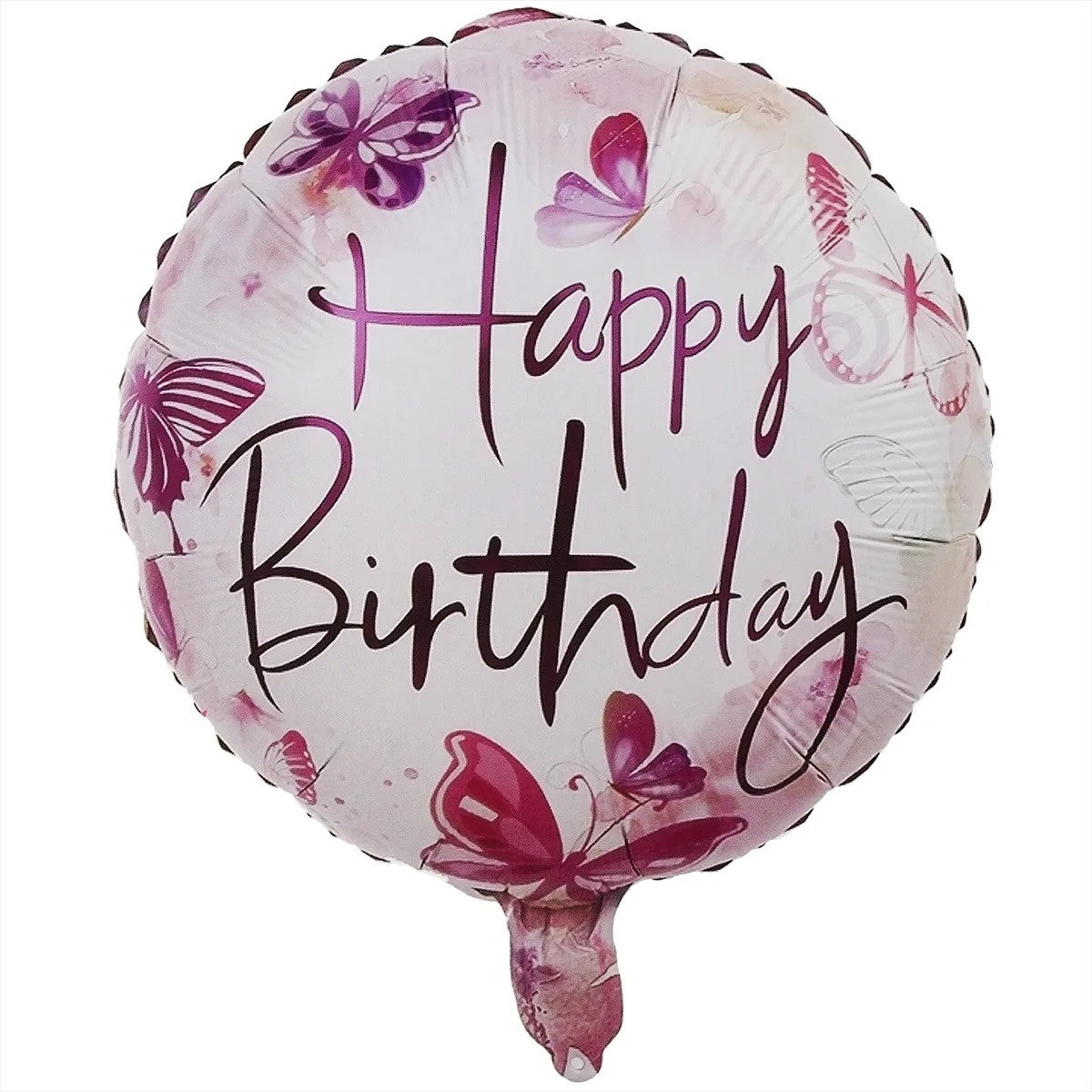 Balon Din Folie Metalizata, Mini Figurina Rotunda, Tema Aniversare, 45 Cm, Ambalaj Individual, Pai Inclus, Umflare Cu Aer Sau Heliu - vivimall.ro