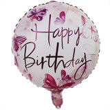Balon Din Folie Metalizata, Mini Figurina Rotunda, Tema Aniversare, 45 Cm, Ambalaj Individual, Pai Inclus, Umflare Cu Aer Sau Heliu - vivimall.ro